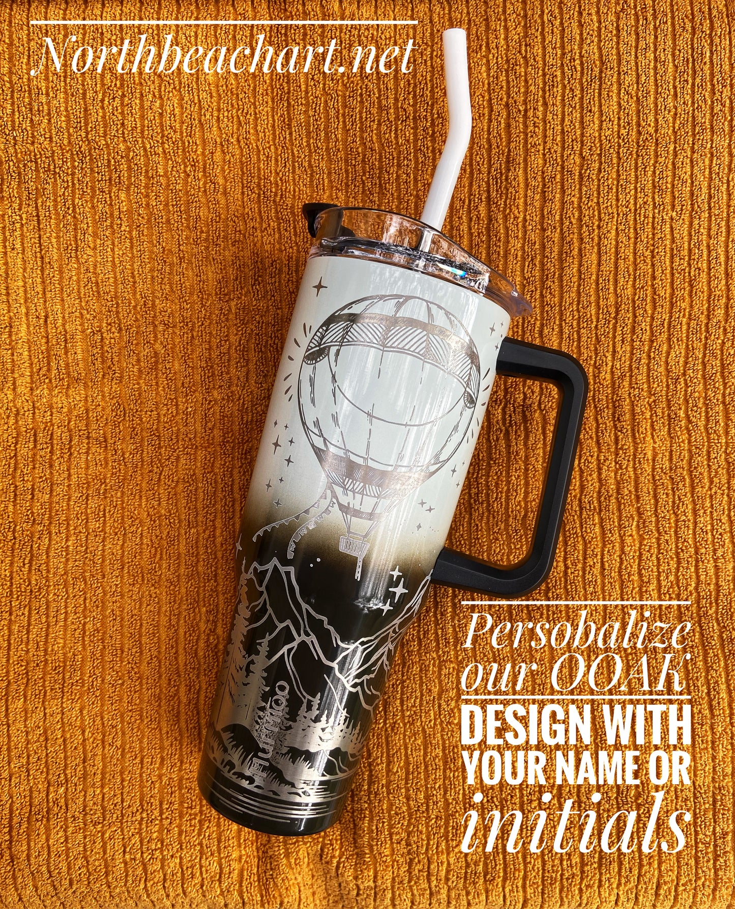 Go Out And Paint The Stars! 40oz Ombre Travel Tumbler