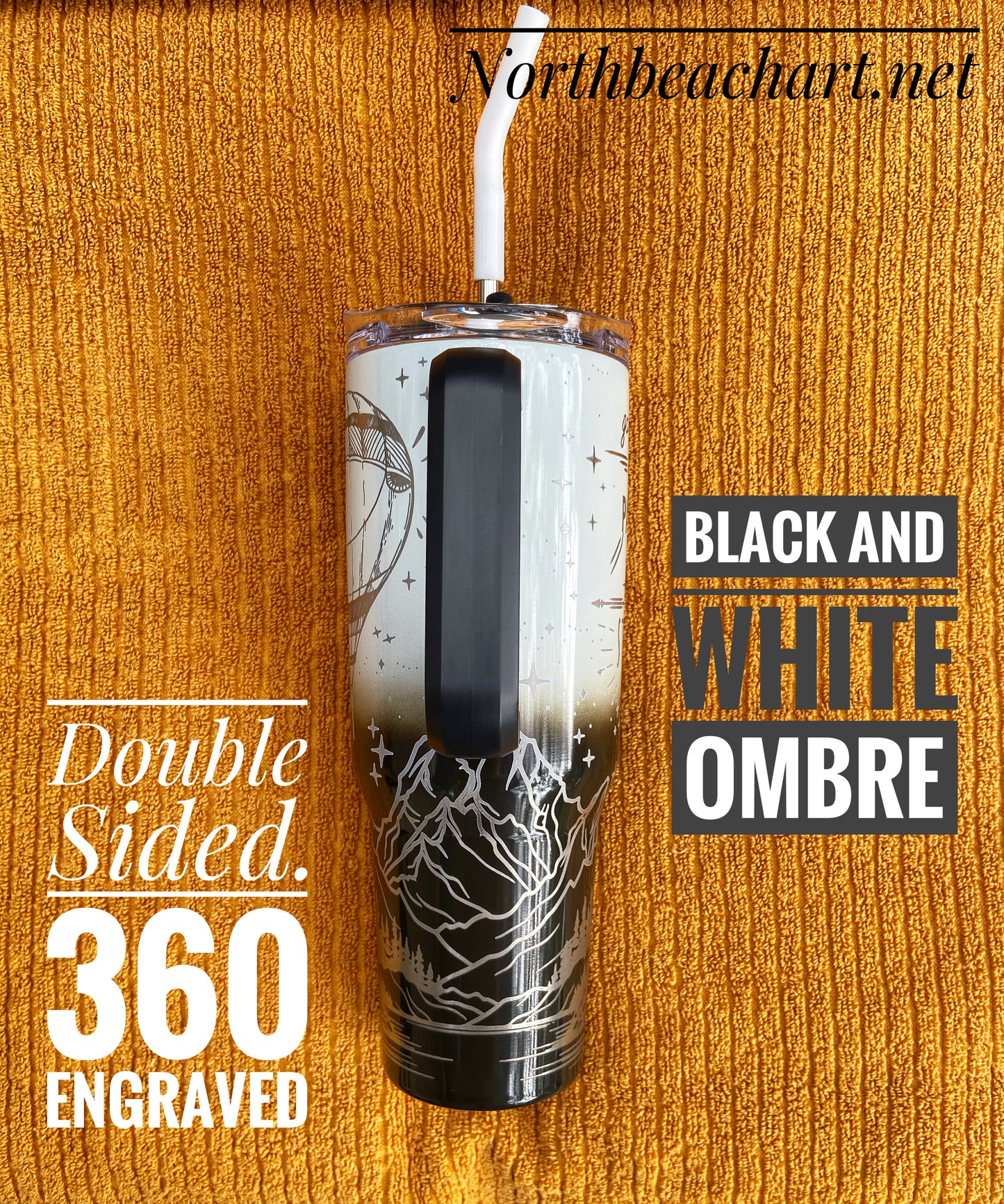 Go Out And Paint The Stars! 40oz Ombre Travel Tumbler