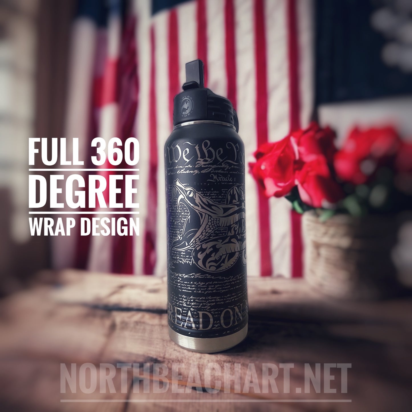 WE THE PEOPLE. 32oz Full 360 degree Engraved Wrap