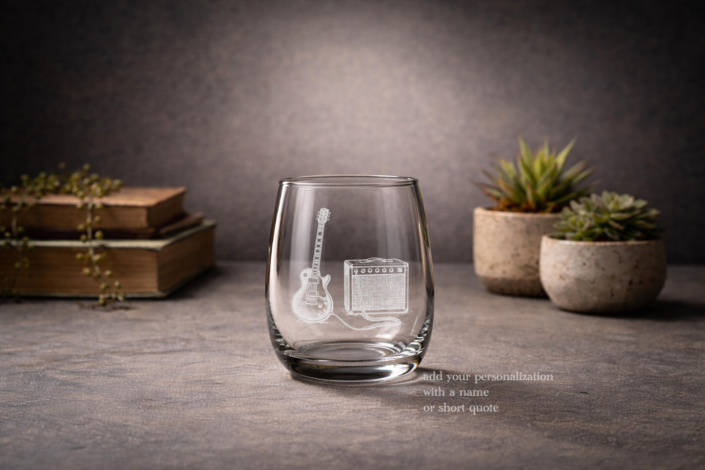 Guitar Barware Glassware | Electric Guitar Engraved Glass, Les Paul Style Gift