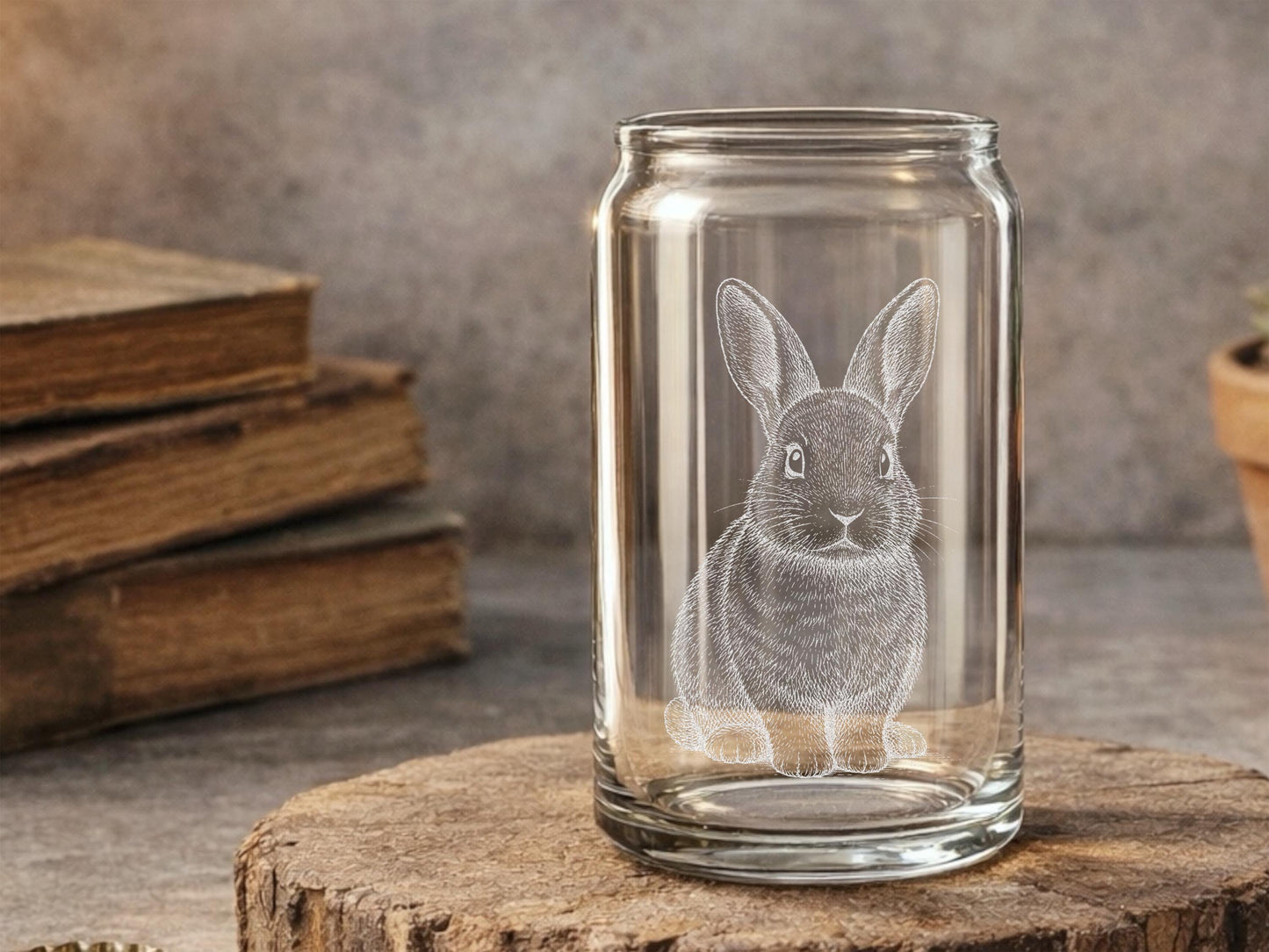 Woodland Rabbit Glass