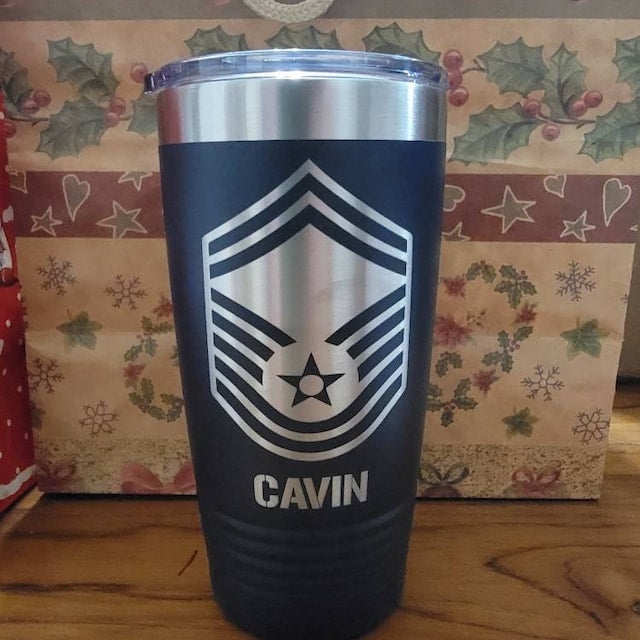 Military Retirement Gift, Airforce Retirement Gift, Veteran Gift, Airforce Promotion Gift, Personalized Airforce Insignia Tumbler