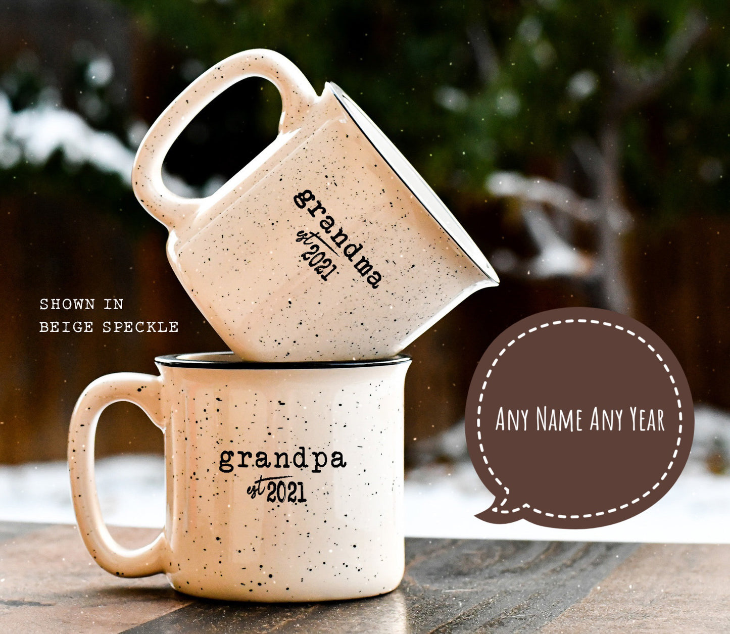 Pregnancy Announcement Grandparents Mug Set