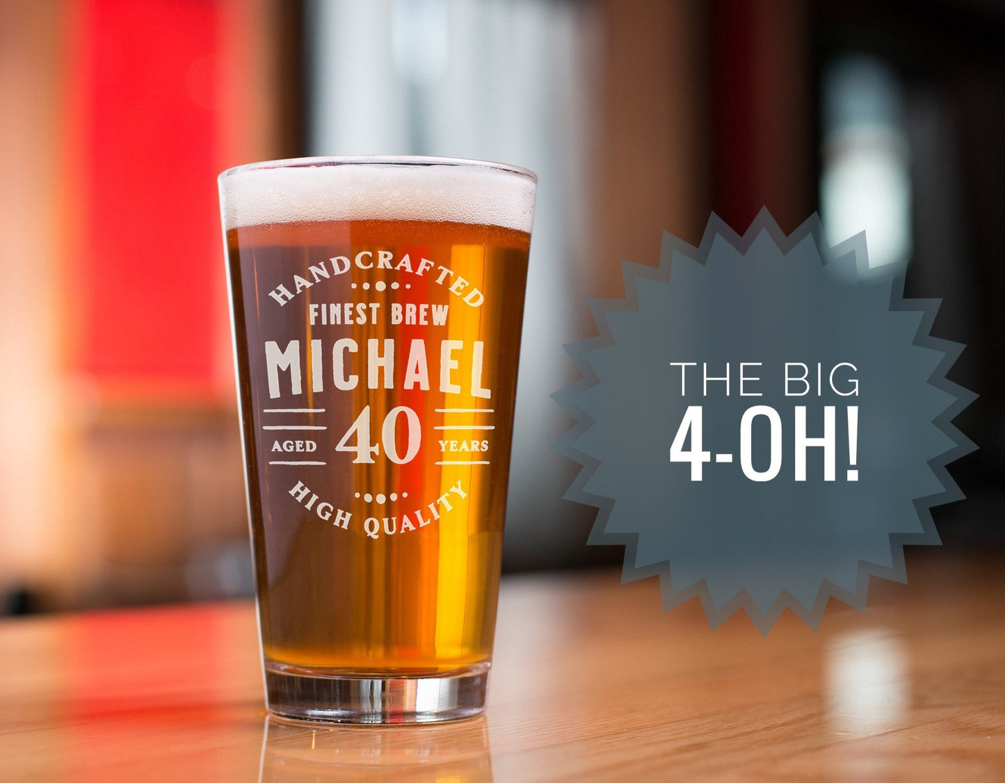 41st Birthday, 41 Years Old, 41st Birthday Pint Glass, Birthday Gift for Him, 1982 Birthday Gift, Personalized Birthday Gift