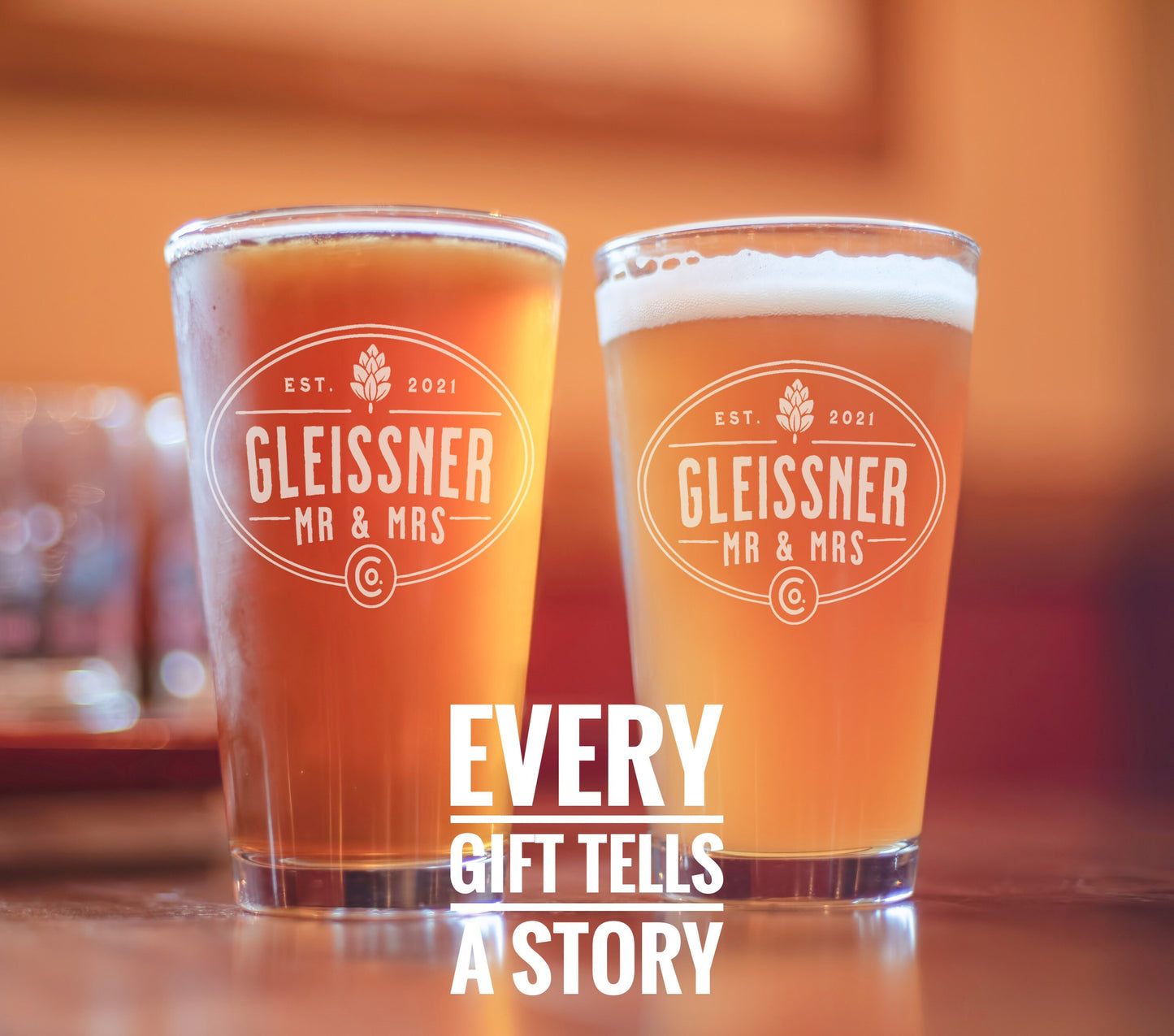 Anniversary Gift Personalized Pints, Glass Anniversary gift, Mr Mrs Gift, Couples Anniversary, Glass Wedding Anniversary