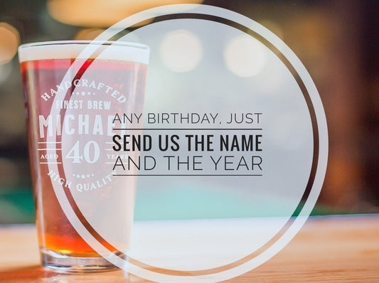 40th Birthday, 40 Years Old, 40th Birthday Pint Glass, Birthday Gift for Him, 1983 Birthday Gift, Personalized Birthday Gift