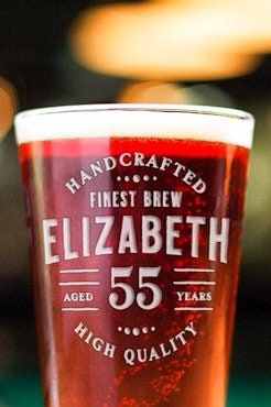 55th Birthday, 55 Years Old, 55th Birthday Pint Glass, Birthday Gift for Him, 1966 Birthday Gift, Personalized Birthday Gift