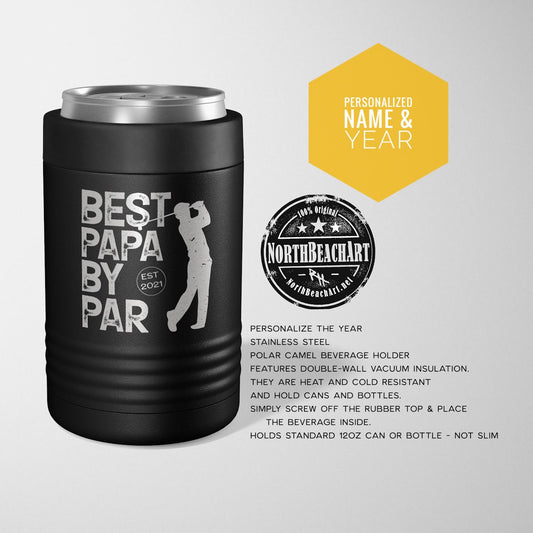 Father's Day Gift, Papa Gift, Gift for Golfer, Golfer Dad, Personalized Beverage Holder, Gift For Dad, Personalized Father’s Day
