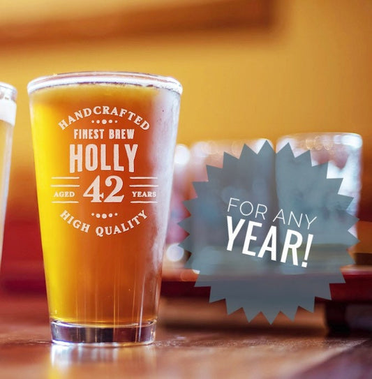 39th Birthday, 39 Years Old, 39th Birthday Pint Glass, Birthday Gift for Him, 1984 Birthday Gift, Personalized Birthday Gift