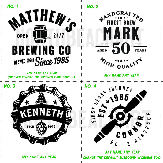 Personalized Beer Can Glass, Birthday, Sandblasted Custom Barware,  Fathers Day, Corporate, Dad, For Him, Custom Groomsmen Gift,