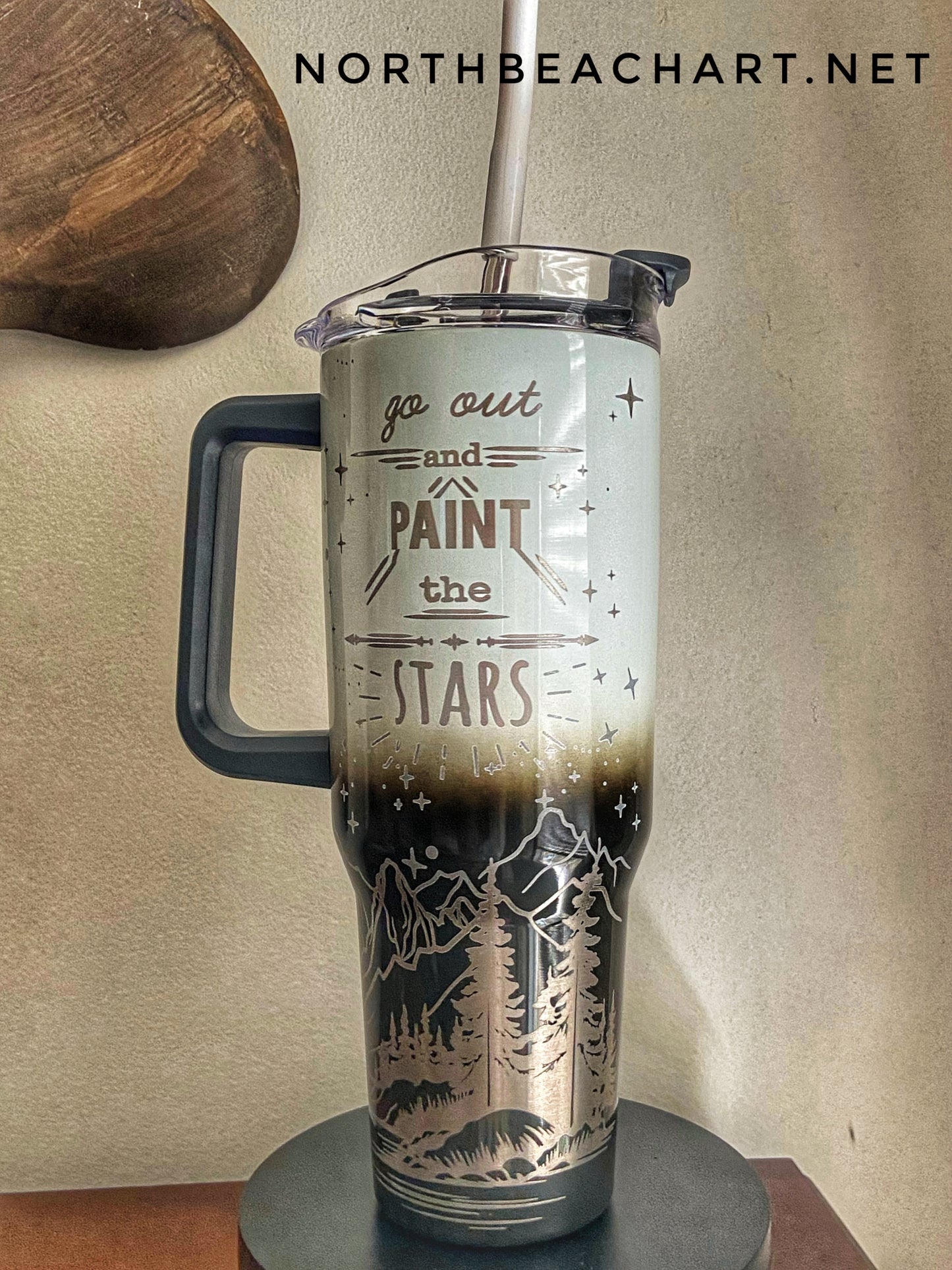 Go Out And Paint The Stars! 40oz Ombre Travel Tumbler