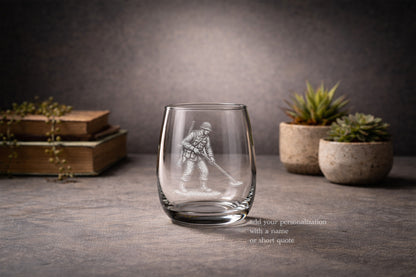 Toy Soldier Minesweeper Glass | Personalized Military Gift - Engraved Whiskey Wine Beer Drinkware