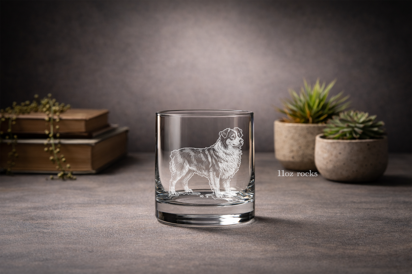 Australian Shepherd Dog Glass