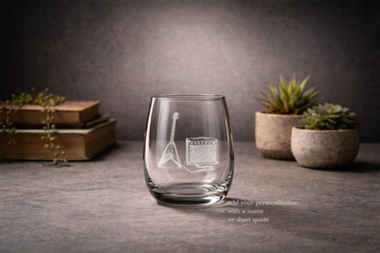 Guitar Musician Flying-V Glasses | Engraved Wine, Whiskey, Beer & Tea Glassware for Music Lovers