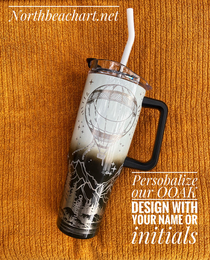 Go Out And Paint The Stars! 40oz Ombre Travel Tumbler