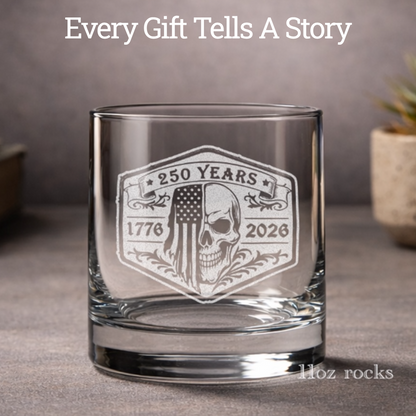 America 250th Anniversary Glasses | Independence Day 4th of July Gift for Patriots Veterans