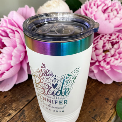 Bridesmaid Gifts Personalized Tumbler | Girls Trip Keepsake, Maid of Honor, Mother of Bride, Flower Girl Proposal