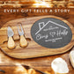 Personalized Wood Slate Cheese Board Set | New Home Gift | Realtor Closing Present | Housewarming Gift