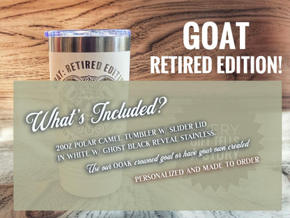 Retirement Gifts, Retirement Gift for Men Women, Retirement Tumbler, Retirement Gifts Personalized, Funny Goat Retirement Gift