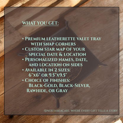 Personalized Star Map Valet Tray the best 3rd Anniversary Gift