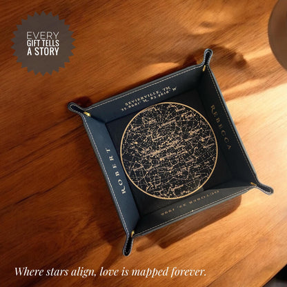 Personalized Star Map Valet Tray the best 3rd Anniversary Gift