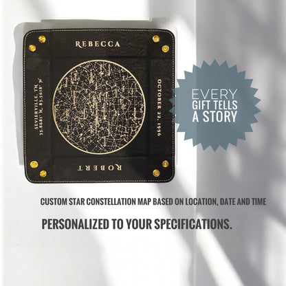 Personalized Star Map Valet Tray the best 3rd Anniversary Gift