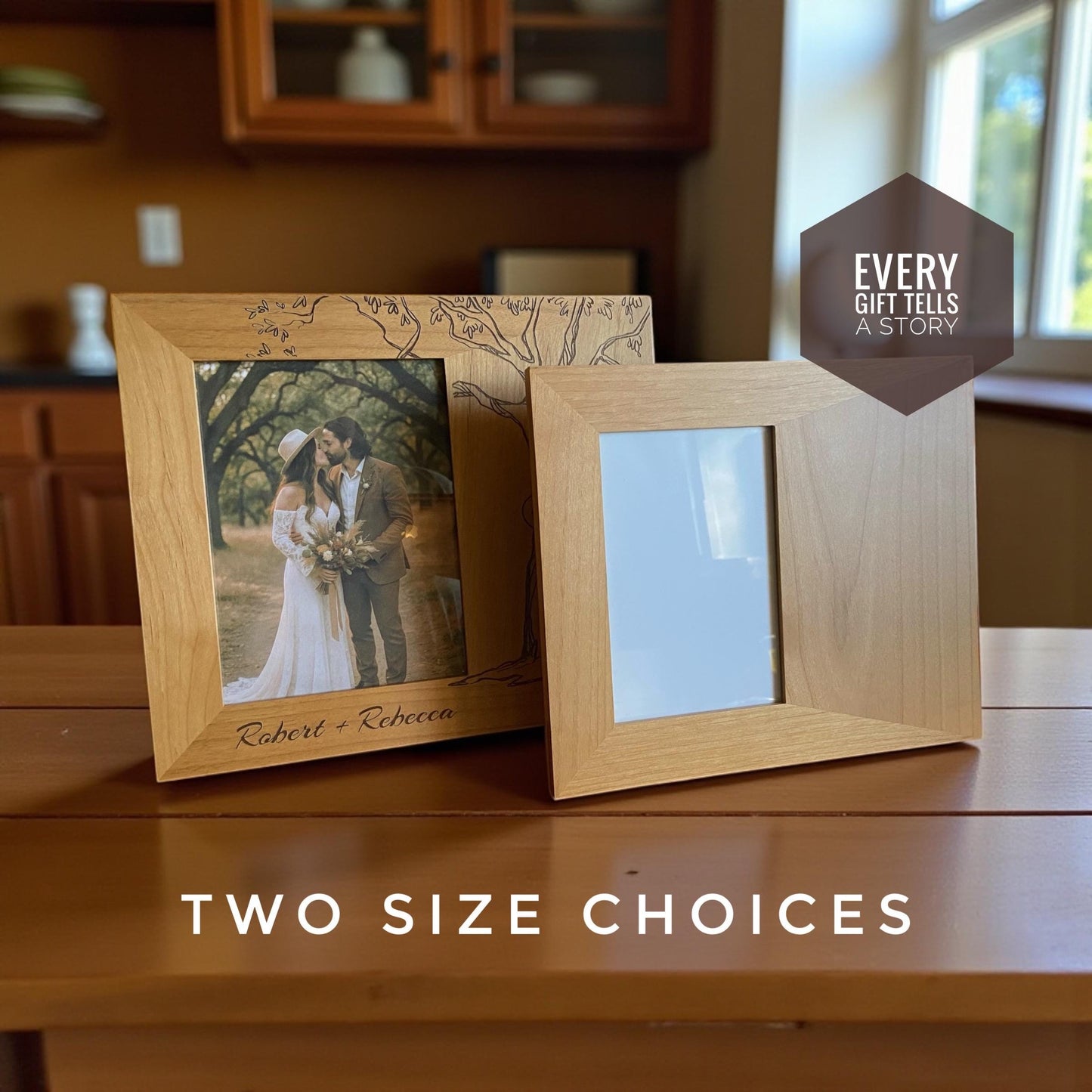 Personalized Wedding Gift, Wedding Picture Frame Wood, Custom Wedding Gift, Wedding gifts for couple, Engraved Photo Frame