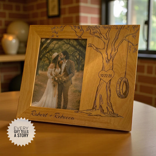 Personalized Wedding Gift, Wedding Picture Frame Wood, Custom Wedding Gift, Wedding gifts for couple, Engraved Photo Frame