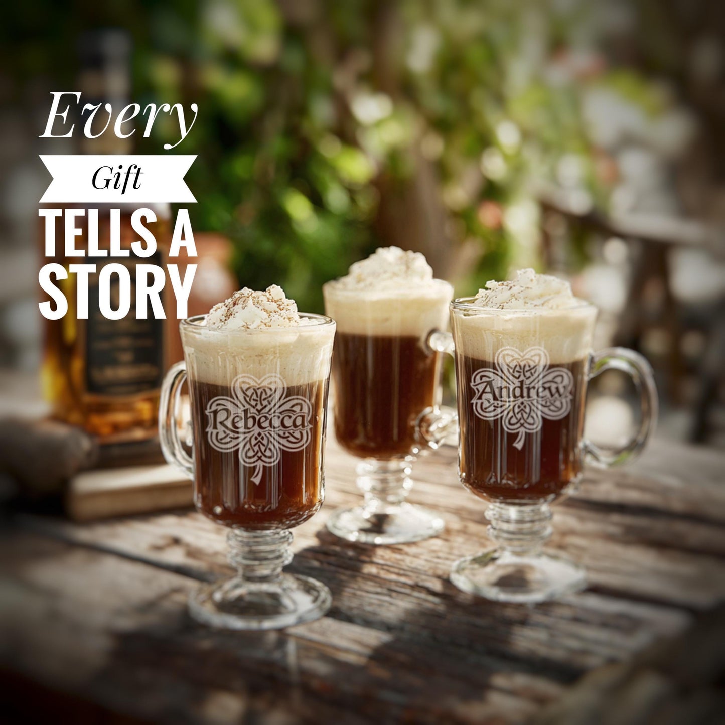 Personalized Irish Coffee Mug | Custom Engraved Glass