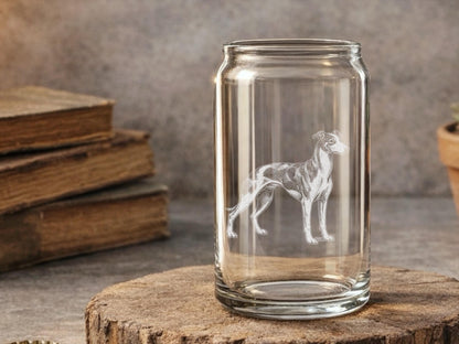 Whippet Dog Glass