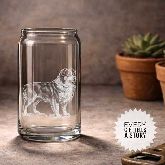 Australian Shepherd Dog Glass