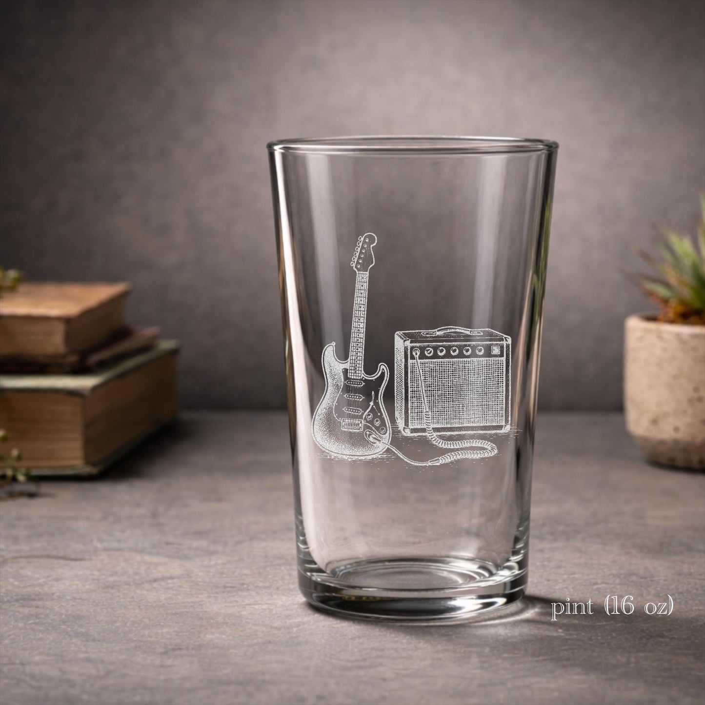 Guitar Musician Glasses | Engraved Whiskey, Wine & Beer Glassware for Music Lovers - Perfect Gift for Guitarists
