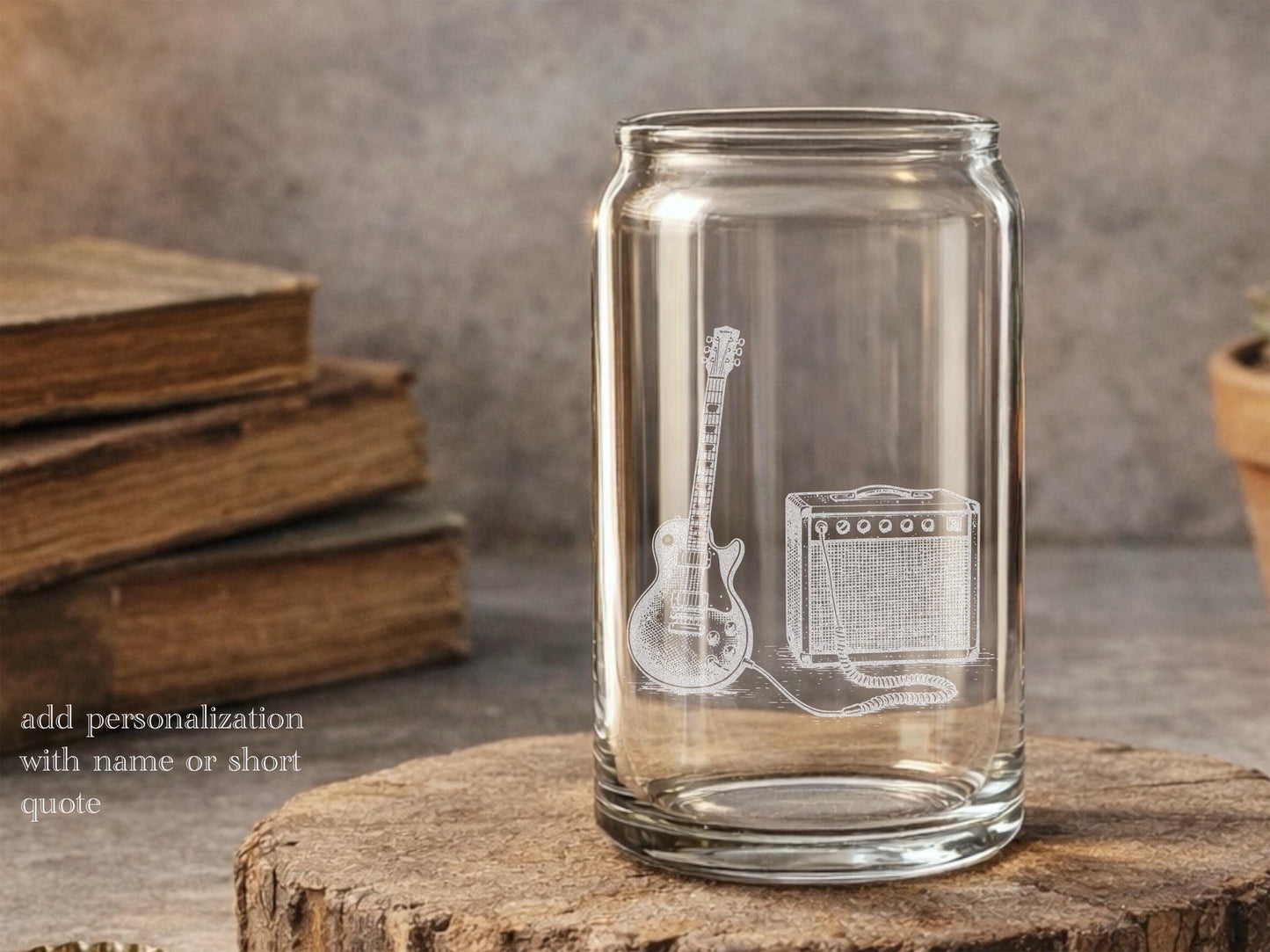 Guitar Barware Glassware | Electric Guitar Engraved Glass, Les Paul Style Gift