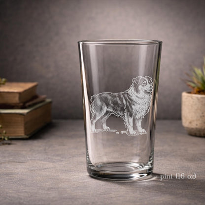 Australian Shepherd Dog Glass