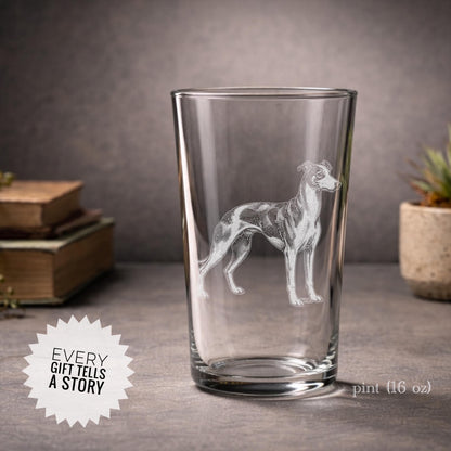 Whippet Dog Glass