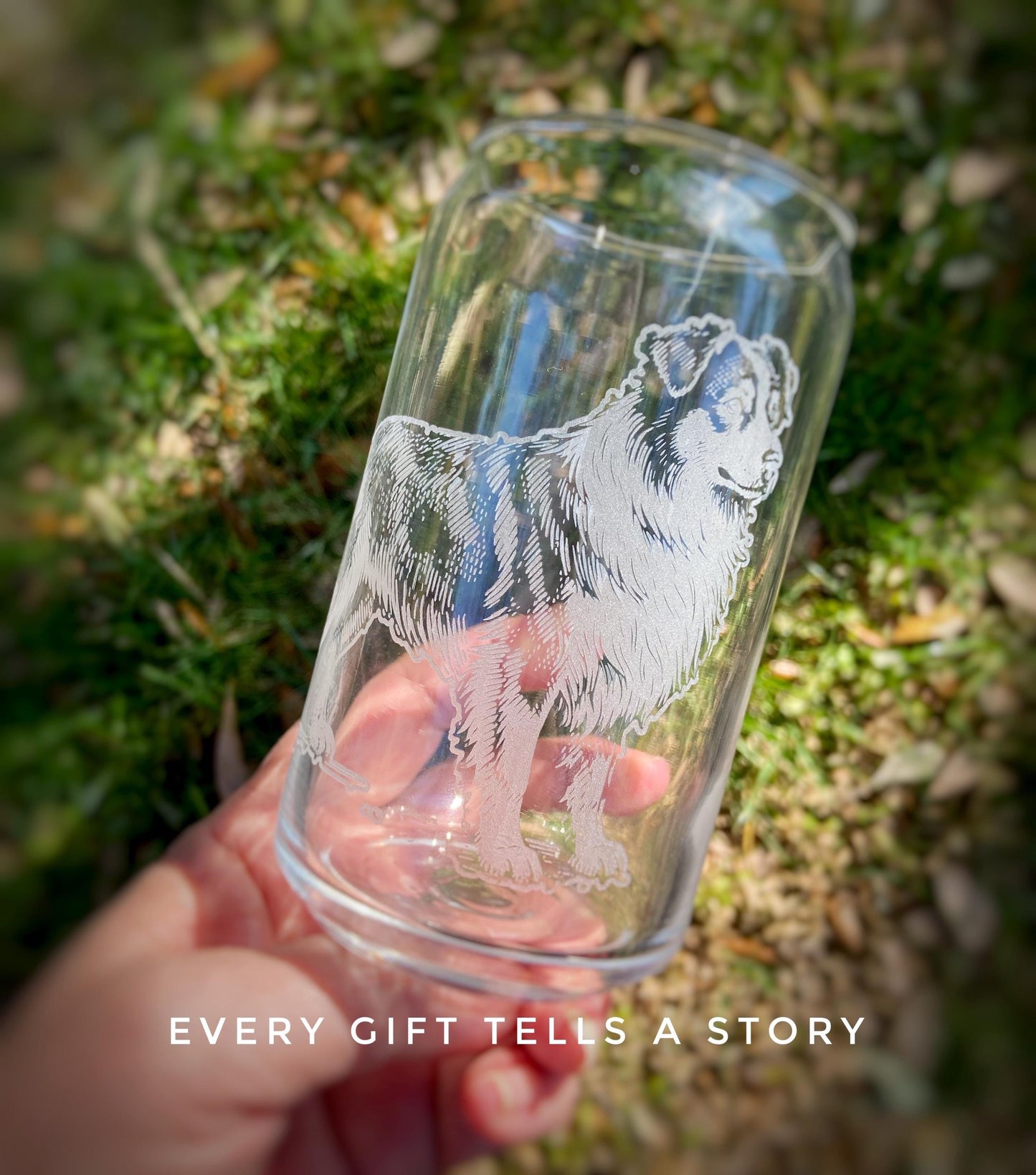 Australian Shepherd Dog Glass