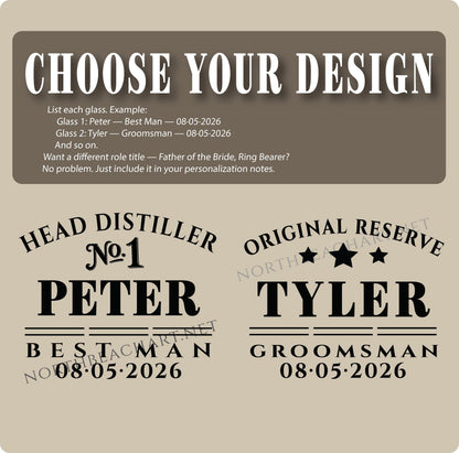 Groomsmen Gift Glasses | Personalized Best-Man Gift, Engraved Whiskey, Custom Wedding Party Gift, Rocks Glass with Name