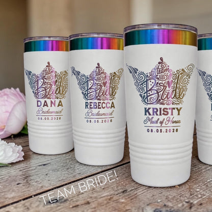 Bridesmaid Gifts Personalized Tumbler | Girls Trip Keepsake, Maid of Honor, Mother of Bride, Flower Girl Proposal