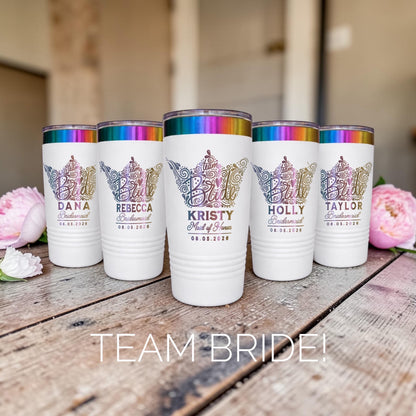 Bridesmaid Gifts Personalized Tumbler | Girls Trip Keepsake, Maid of Honor, Mother of Bride, Flower Girl Proposal
