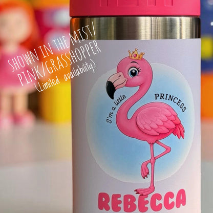 Personalized Kids Water Bottle with Name | Full Color Printed 12 oz Insulated Child Bottle with Straw Lid | Custom Back to School Tumbler