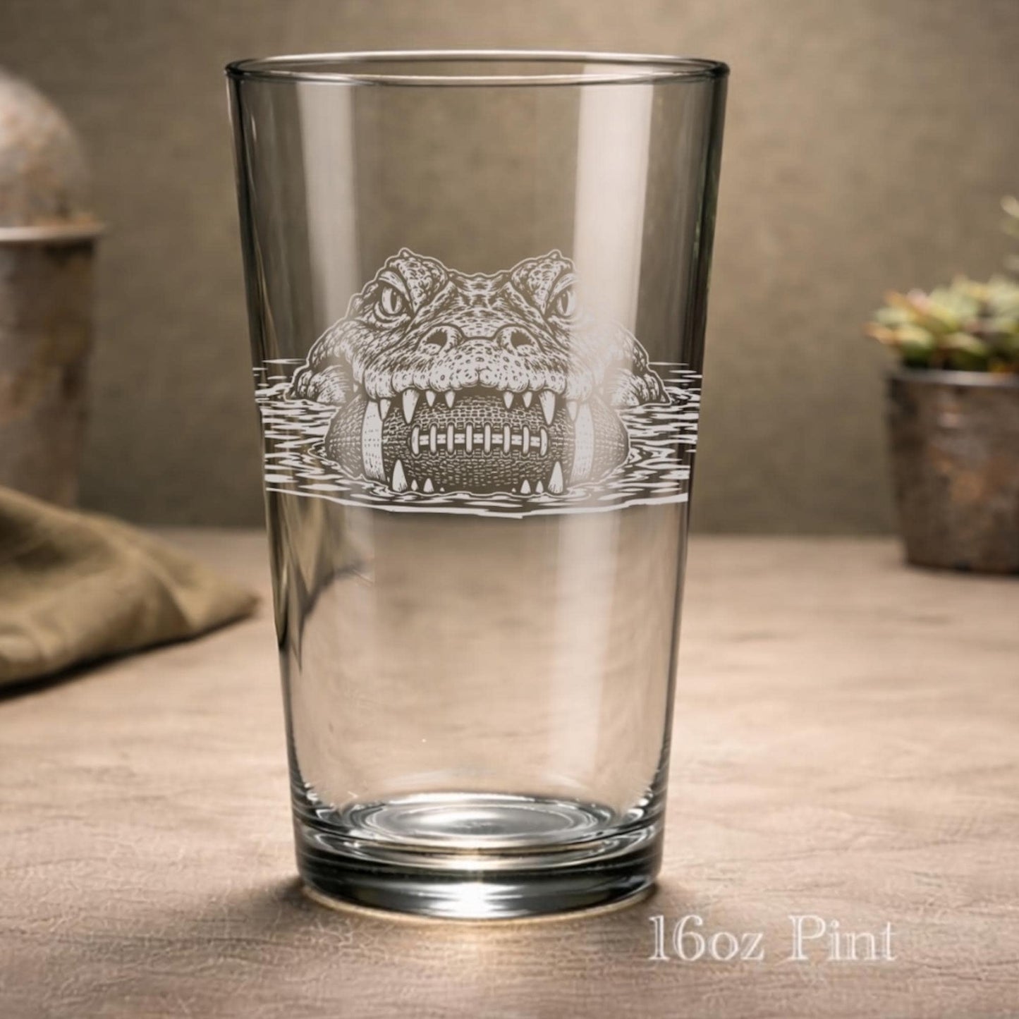 Alligator Drinkware | Personalized Gator Engraved Wine, Whiskey, Beer, Tea Drinkware Gift,  Southern Swamp Wildlife Theme