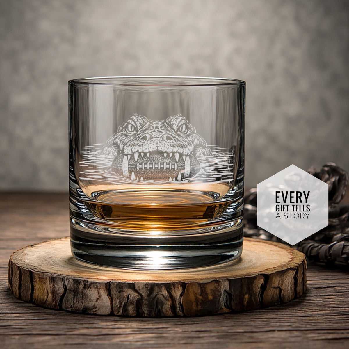 Alligator Drinkware | Personalized Gator Engraved Wine, Whiskey, Beer, Tea Drinkware Gift,  Southern Swamp Wildlife Theme