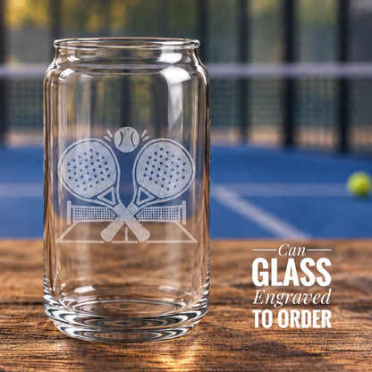 Padel Glasses | Custom Racket Sport Gift, Engraved Whiskey Wine Beer Tea Drinkware for Coaches, Prizes and Padel Lovers