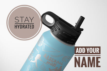 Baseball Mom 40oz Water Bottle