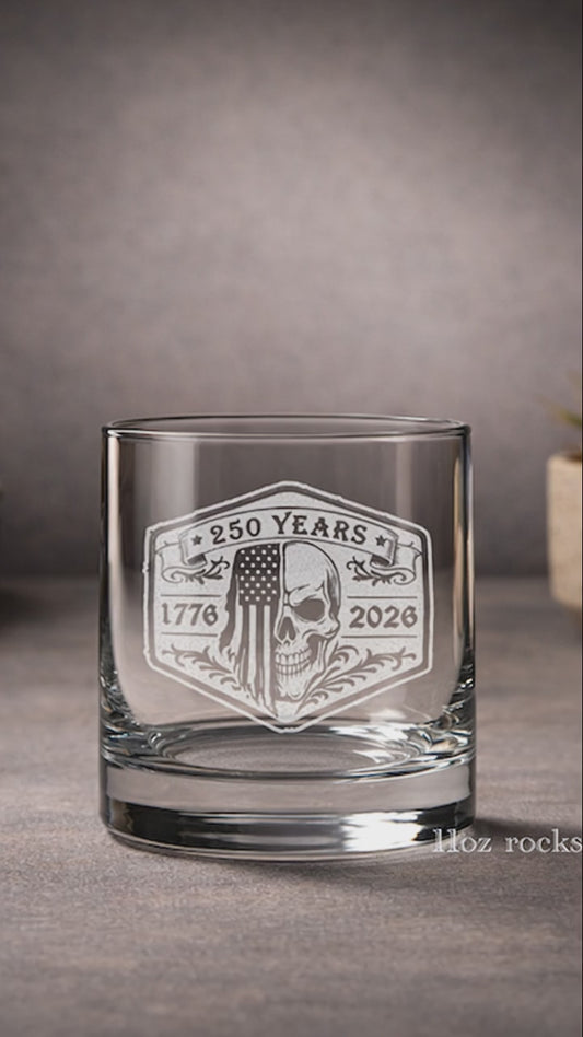 America 250th Anniversary Glasses | Independence Day 4th of July Gift for Patriots Veterans