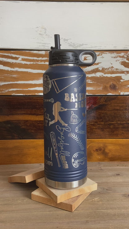 Baseball Mom 40oz Water Bottle