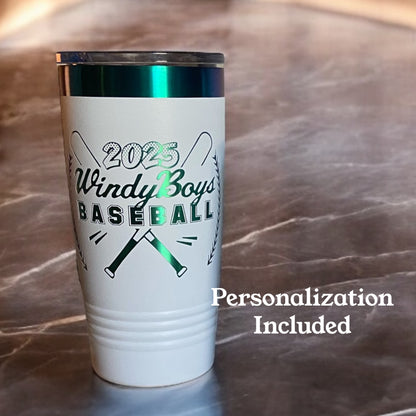 2025 Windermere Baseball Team Tumbler | 20oz Prism Personalized
