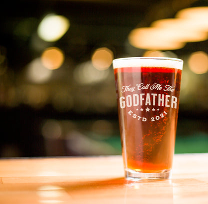 They Call Me The Godfather, Pint Glass