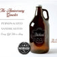 Personalized Couples Anniversary Growler and Pints