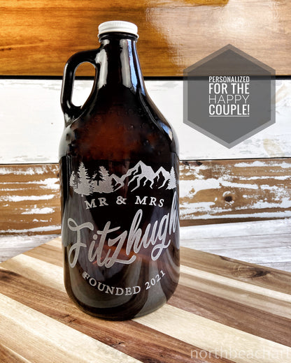 Personalized Couples Growler